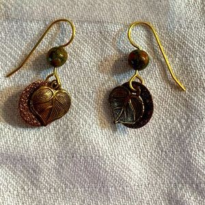 Heart Leaf Drop Earrings